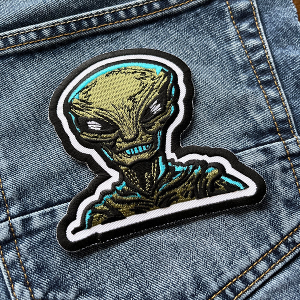 Alien Head Patch - PATCHERS Iron on Patch