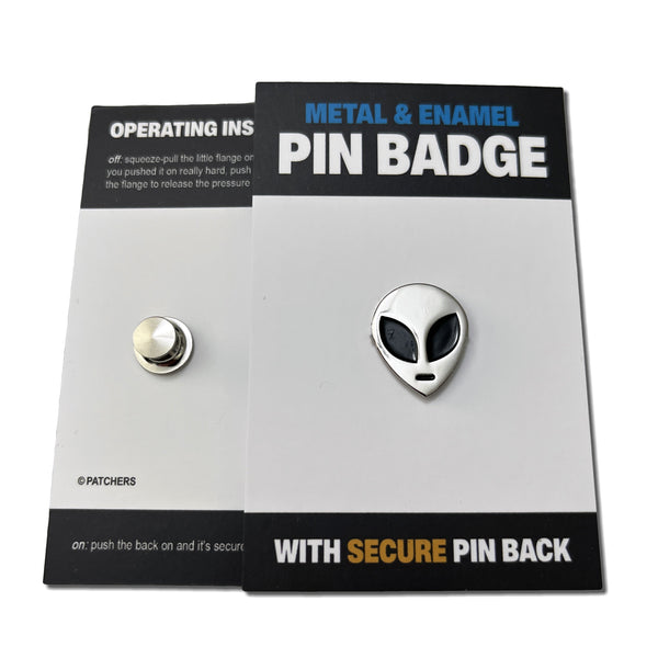 Alien Head Pin Badge - PATCHERS Pin Badge