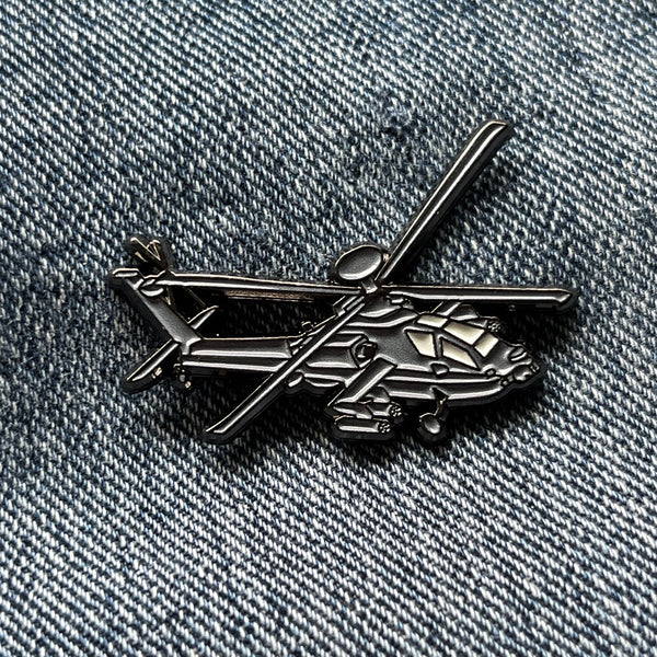 Apache Helicopter Pin Badge - PATCHERS Pin Badge
