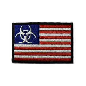 Biohazard US Flag Patch - PATCHERS Iron on Patch