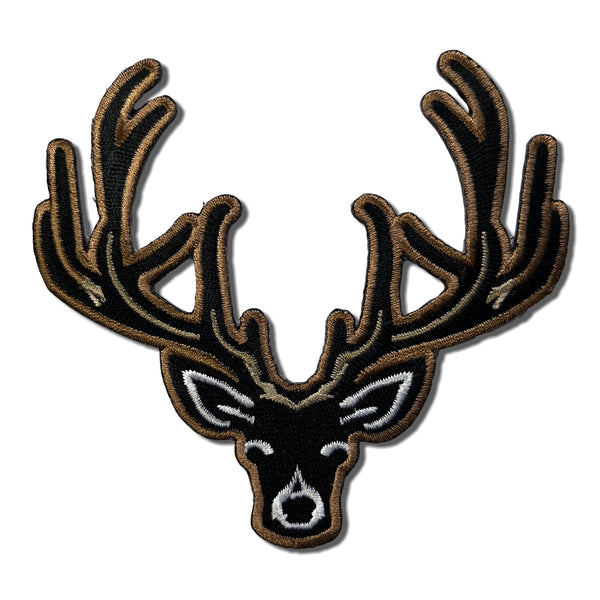 Black Dear Head Patch - PATCHERS Iron on Patch