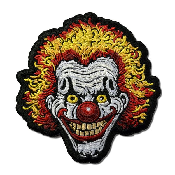 Clown Red Orange White Patch - PATCHERS Iron on Patch