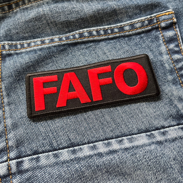 FAFO Black Red Patch - PATCHERS Iron on Patch
