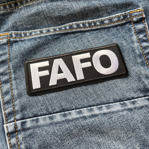 FAFO Black White Patch - PATCHERS Iron on Patch