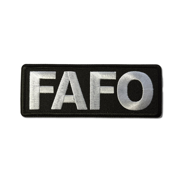 FAFO Black White Patch - PATCHERS Iron on Patch