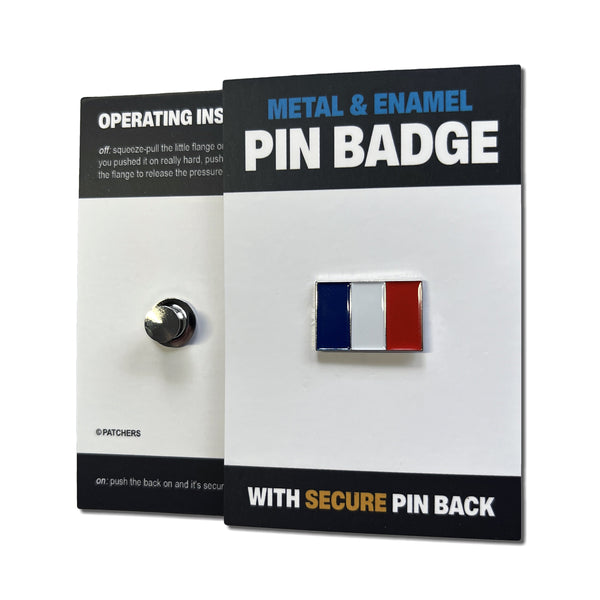France Flag Pin Badge - PATCHERS Pin Badge