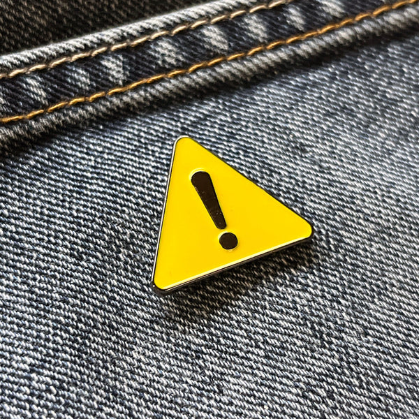 Generic Caution Pin Badge - PATCHERS Pin Badge