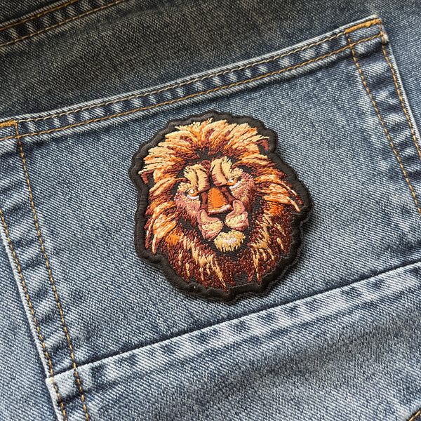 Lion Head Staring Patch - PATCHERS Iron on Patch