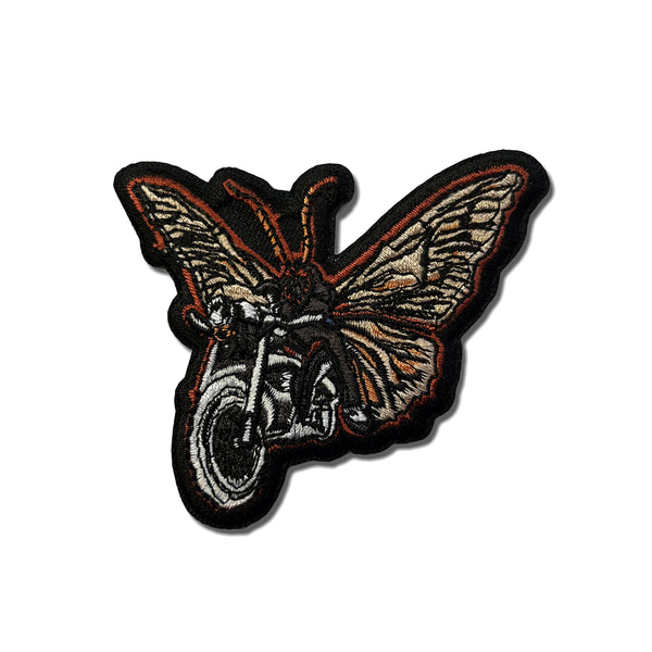 Moth Biker Patch - PATCHERS Iron on Patch