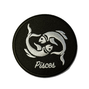 Pisces Zodiac Round Patch - PATCHERS Iron on Patch