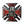 Load image into Gallery viewer, Red Maltese Cross Skull Knight Patch - PATCHERS Iron on Patch