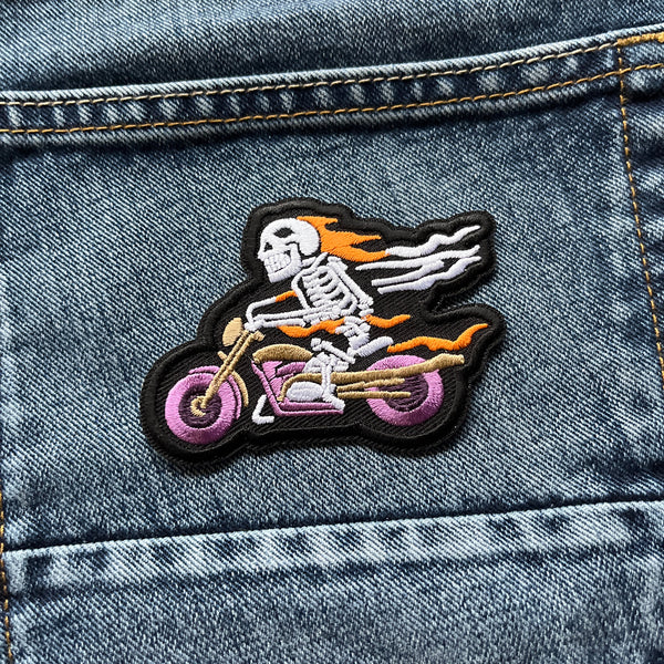 Skeleton Rider Patch - PATCHERS Iron on Patch