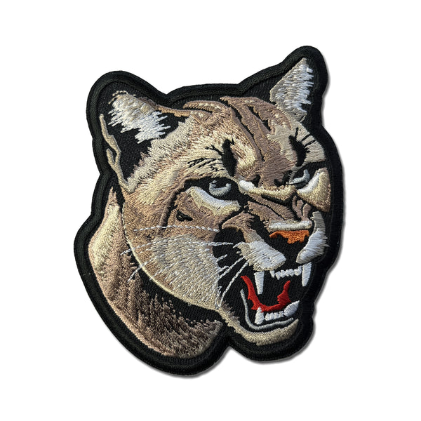 Snarling Cougar Patch - PATCHERS Iron on Patch
