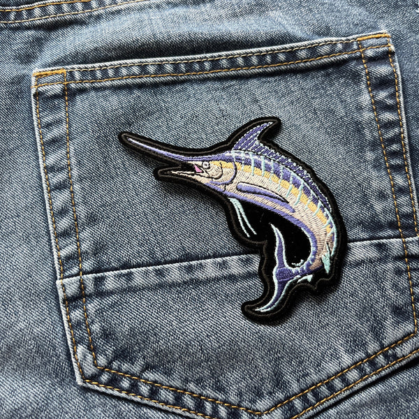 Swordfish Fishing Patch - PATCHERS Iron on Patch