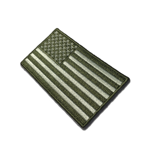 2½" American US Flag Earth Green Patch - PATCHERS Iron on Patch