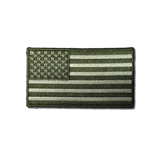 2½" American US Flag Earth Green Patch - PATCHERS Iron on Patch