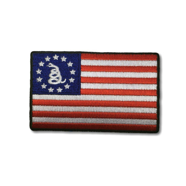 3½" Gadsden American US Flag Patch - PATCHERS Iron on Patch