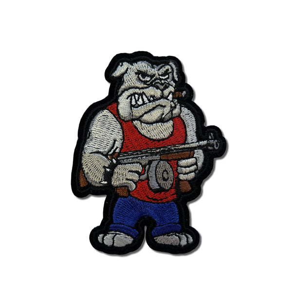 3" Bulldog Machine Gun Patch - PATCHERS Iron on Patch