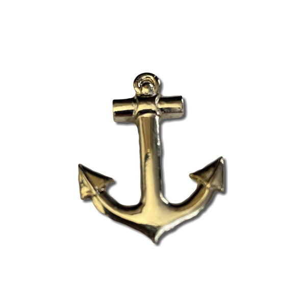 3D Anchor Gold Plated Pin Badge - PATCHERS Pin Badge