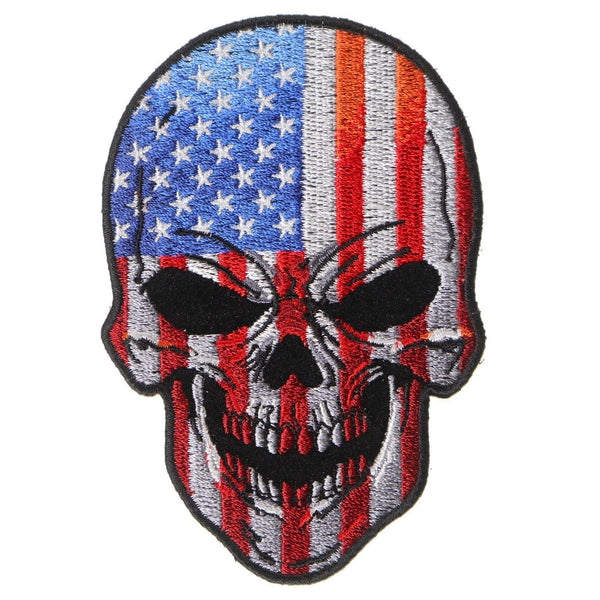 American Flag Skull Patch - PATCHERS Iron on Patch