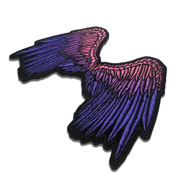 Angel Wings Pink Purple Patch - PATCHERS Iron on Patch