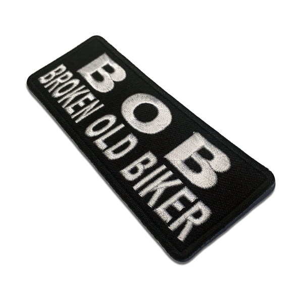 BOB Broken Old Biker Patch - PATCHERS Iron on Patch