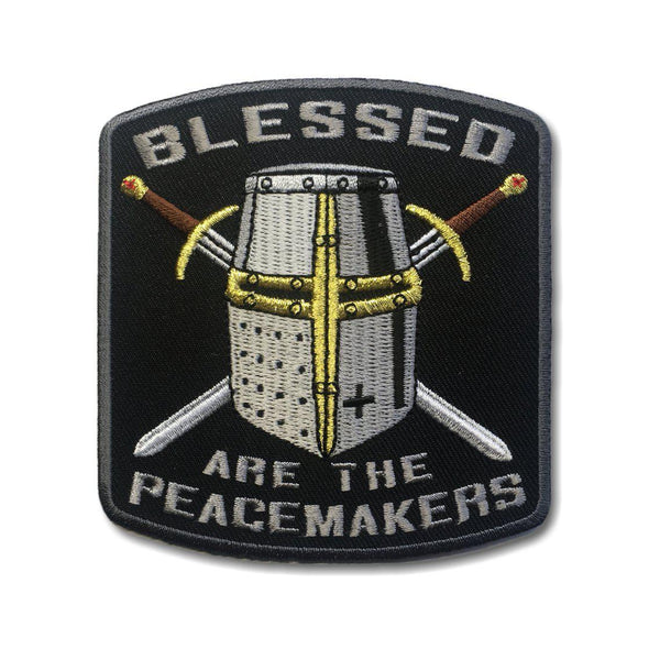 Blessed Are The Peacemakers Knight Swords Patch - PATCHERS Iron on Patch