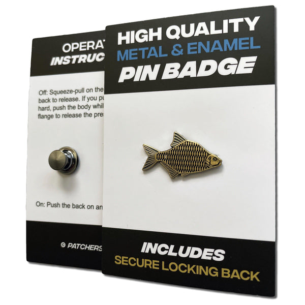 Bronze Bream Fish Pin Badge - PATCHERS Pin Badge