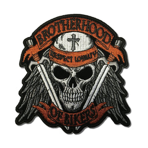 Brotherhood of Bikers Respect and Loyalty Skull Patch - PATCHERS Iron on Patch