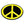 Load image into Gallery viewer, CND Symbol Peace Yellow on Black Patch - PATCHERS Iron on Patch