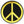 Load image into Gallery viewer, CND Symbol Peace Yellow on Black Patch - PATCHERS Iron on Patch