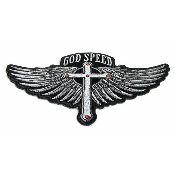 God Speed Cross Wings Patch - PATCHERS Iron on Patch