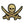 Load image into Gallery viewer, Gold Pirate Sword Skull Patch - PATCHERS Iron on Patch