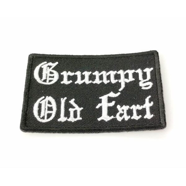 Grumpy Old Fart In Old English Patch - PATCHERS Iron on Patch