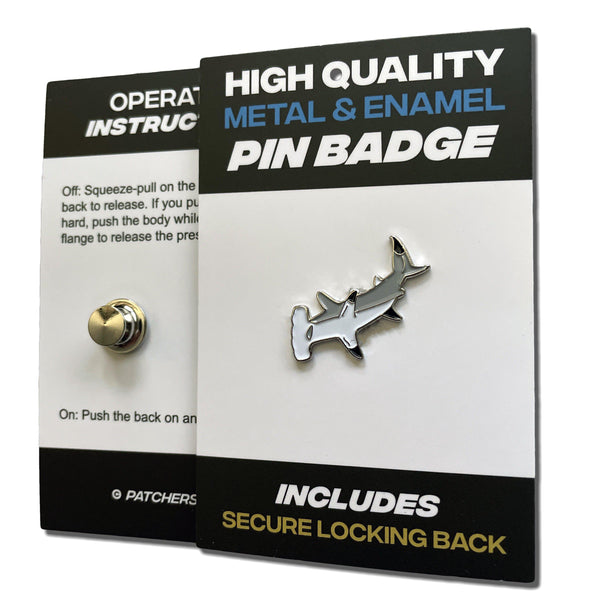Hammer Head Shark Pin Badge - PATCHERS Pin Badge