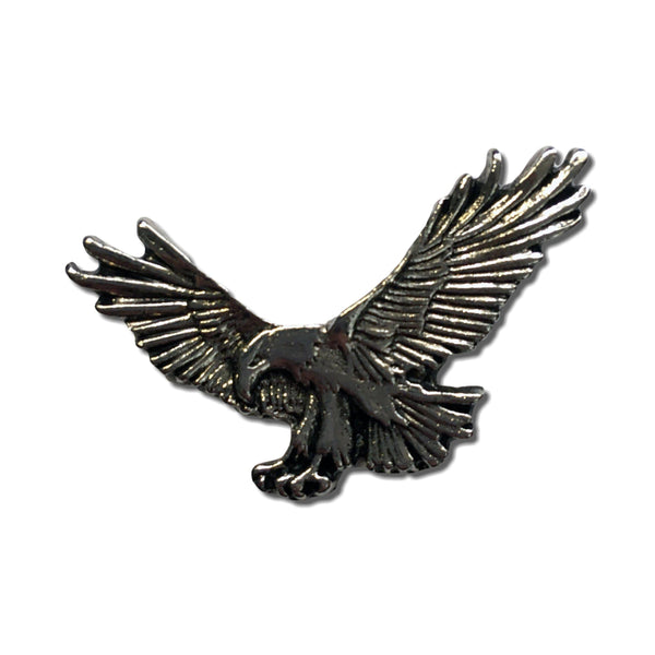 Hunting Eagle Pewter Pin Badge - PATCHERS Pin Badge