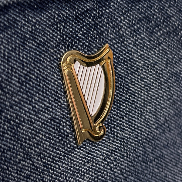 Irish Harp Gold Plated Pin Badge - PATCHERS Pin Badge