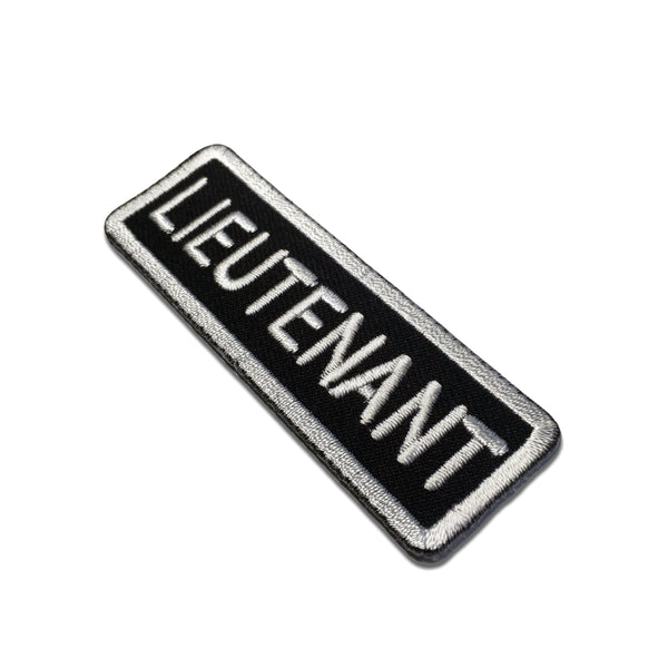 Lieutenant White on Black Patch - PATCHERS Iron on Patch