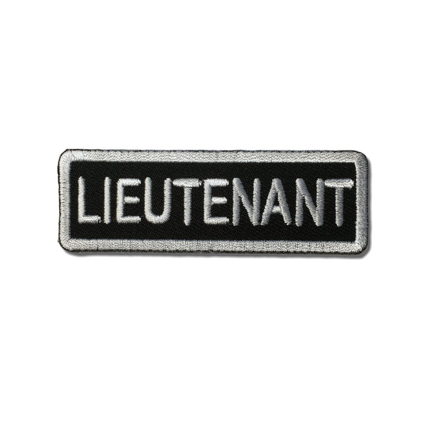 Lieutenant White on Black Patch - PATCHERS Iron on Patch