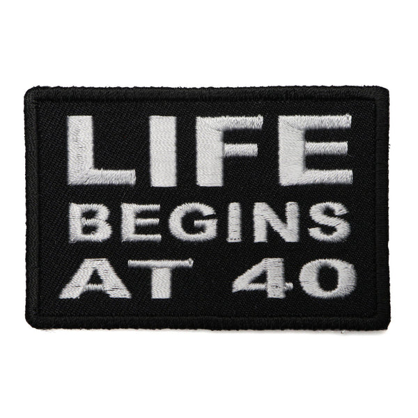 Life Begins at 40 Patch - PATCHERS Iron on Patch