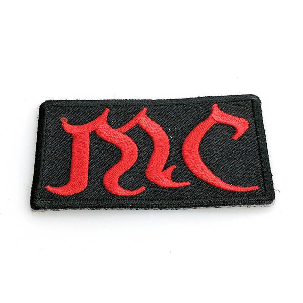 MC Motorcycle Club Red Old English Patch - PATCHERS Iron on Patch