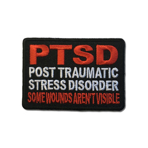PTSD Post Traumatic Stress Disorder - Some Wounds Aren't Visible Patch - PATCHERS Iron on Patch