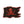 Load image into Gallery viewer, Pirate Flag Skull Cross Swords Red on Black Patch - PATCHERS Iron on Patch