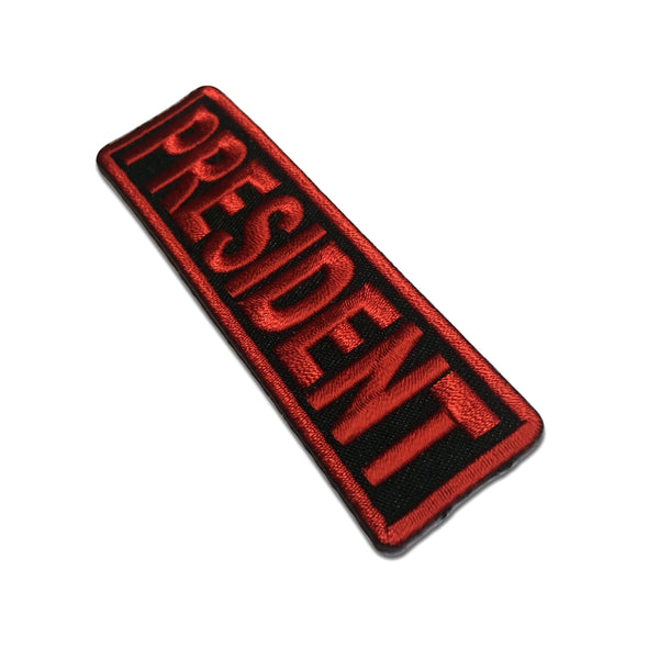 President Red on Black Patch - PATCHERS Iron on Patch