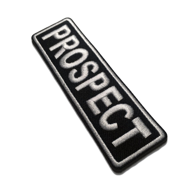 Prospect White on Black Patch - PATCHERS Iron on Patch
