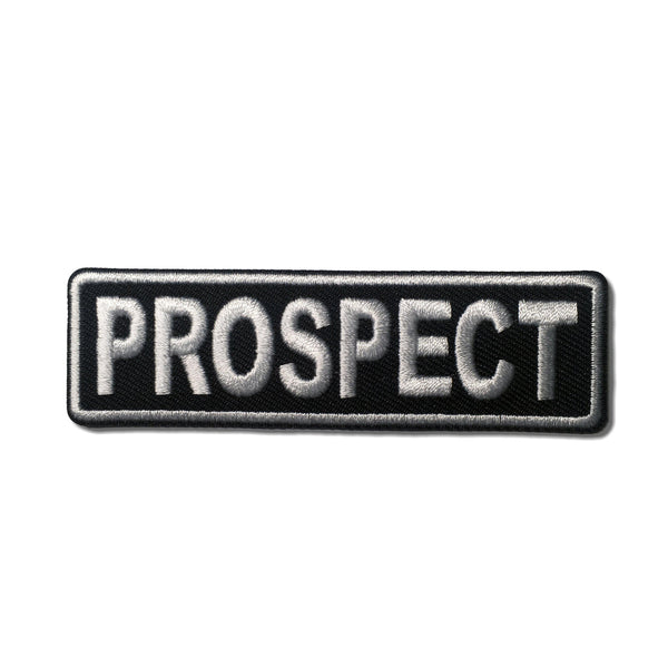 Prospect White on Black Patch - PATCHERS Iron on Patch
