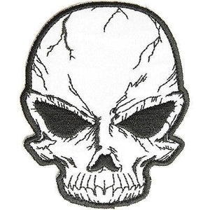 Reflective Cracked Skull Patch - PATCHERS Iron on Patch