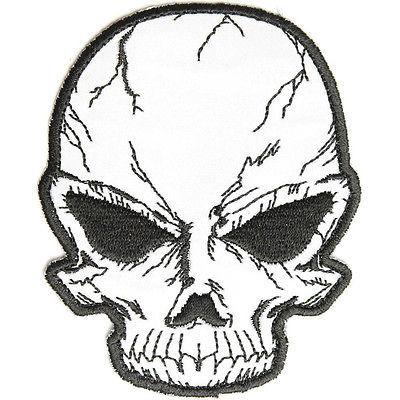 Reflective Cracked Skull Patch - PATCHERS Iron on Patch