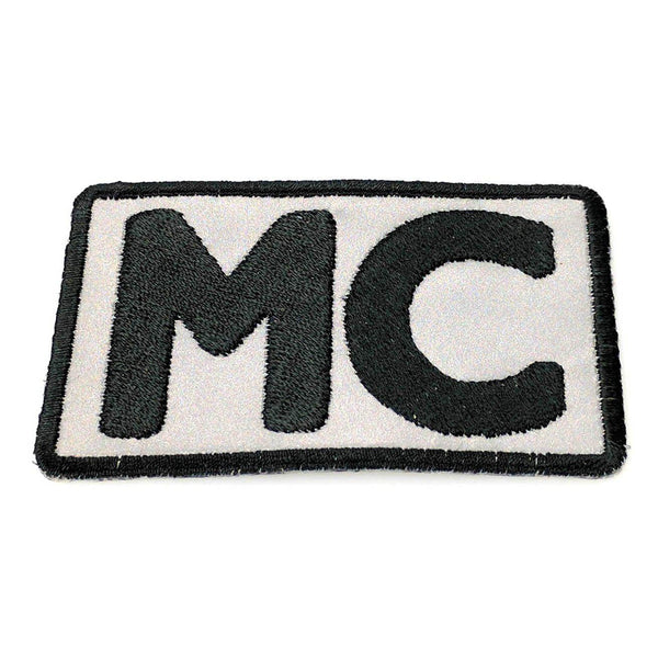 Reflective MC Motorcycle Club Patch - PATCHERS Iron on Patch