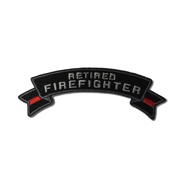 Retired Firefighter Rocker Patch - PATCHERS Iron on Patch